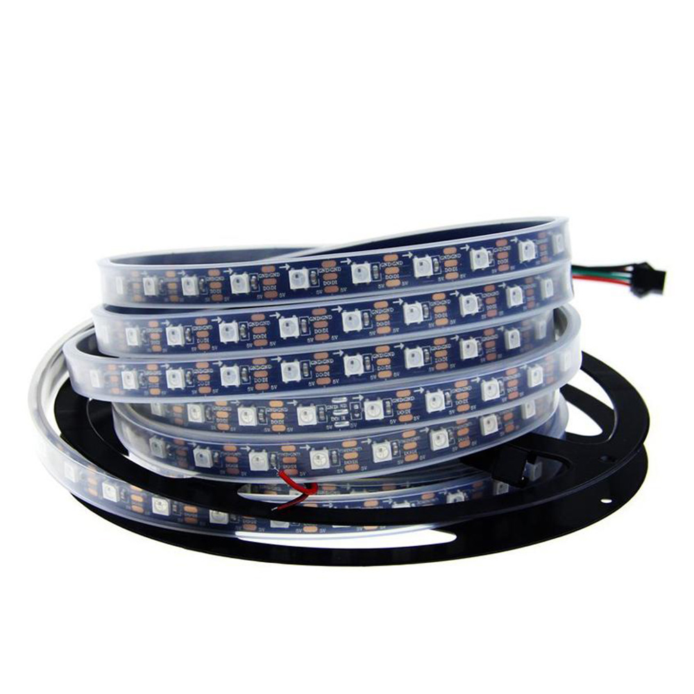 WS2812B DC5V Series Flexible LED Strip Lights, Programmable Pixel Full Color Chasing, Outdoor Waterproof Optional, 370LEDs 16.4ft Per Reel By Sale